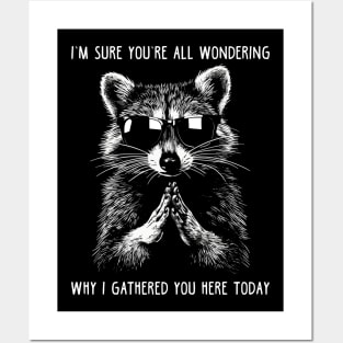 Funny Meme Raccoon Gift Men Women Funny Raccoon Posters and Art